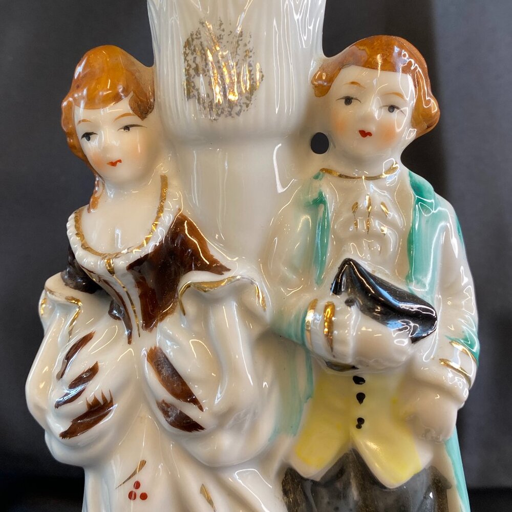 Vintage 1945-1952 Japan Nasco Del Coronado Colonial Porcelain Oil Lamp Base - Picture 5 of 12